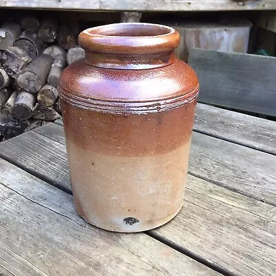 Buy Old Vintage Antique Stoneware Large Storage Jar Utensil Pot Artist Brush Holder • 24£
