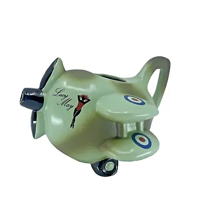 Buy Vintage WW1 Bi-plane Carlton Ware Lucy May Collectors Teapot Missing Lid - RARE • 55.76£