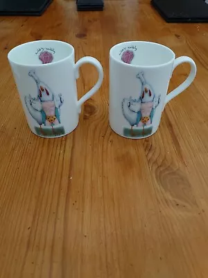 Buy A Pair Of Portmeirion Wibbly-Wobbly Mugs Excellent Condition Rare • 12.99£