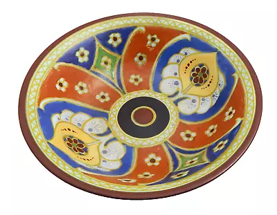 Buy Vintage Gouda Art Pottery Bowl, LARGE Made In Arnhem Holland Sgd. MINT! • 118.40£