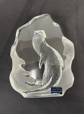 Buy Mats Jonasson Lead Crystal Glass Paperweight Otter Signature Collection • 16.50£