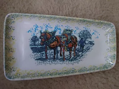 Buy Vintage Honiton Pottery Dish Plate Draught Shire Horses Julian Roebuck Design? • 2.99£