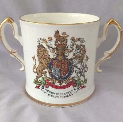 Buy Loving Cup Royal Stafford CHINA Queen Elizabeth II Silver Jubilee Tankard • 15.99£