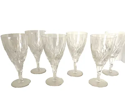 Buy Stuart England Claridge Crystal Wine Goblets Glasses Set Of 6 • 83.15£