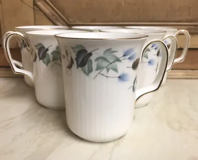 Buy Vintage Colclough Bone China Linden Pattern Straight Sided Mugs X 4 • 24£
