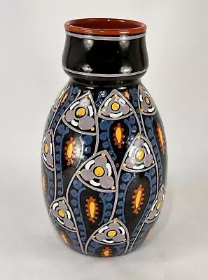 Buy VTG Don Salisbury Northwest Studio Pottery Textured Stoneware Vase Black Blue • 41.07£