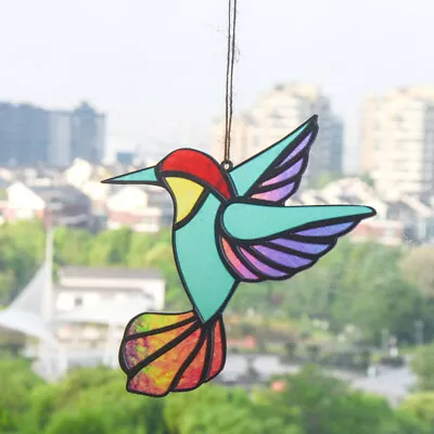 Buy Stained Glass Birds Window Hangings (2pcs) For Home And Car Decor • 11.29£