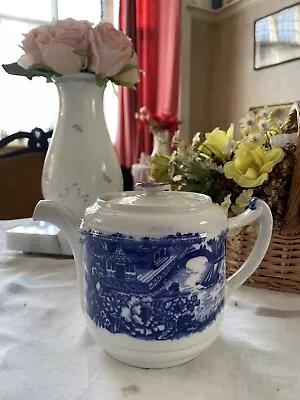 Buy Ye Olde Alton Ware England Blue And White Willow Pattern Teapot CHIPPED • 21£