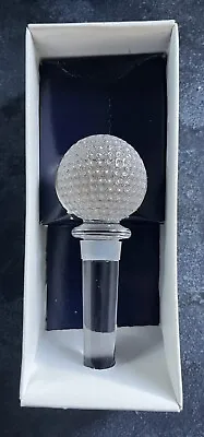 Buy Vintage Gleneagles Lead Crystal Golf Ball Stopper, Bottle Stopper, Original Box • 12.99£
