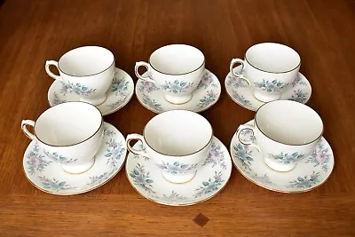 Buy Colclough China Coppelia Tea Cups & Saucers X 6 Very Good Condition. • 14.99£