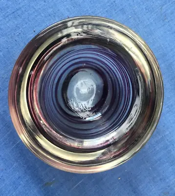 Buy Brown Swirl Art Glass Bowl Possibly Scandinavian • 3£