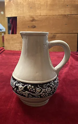 Buy Vintage German Beer Pitcher .5L 244 Marking Stoneware Blue Accents Rare Old • 22.75£