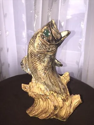 Buy Vintage Masterpiece Porcelain Large Mouth Bass Fish Statue Figure Unique • 142.25£