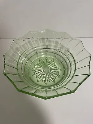 Buy Vintage Green Glass Fruit Trifle Bowl Depression Glass 9  Retro Kitchenalia • 12£