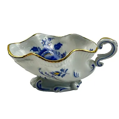 Buy Vintage Herend Hungary Mini Creamer Pitcher White Blue Peony Floral Hand Painted • 21.34£