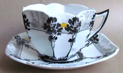 Buy Shelley China Trees & Sunset 11479 Pattern Tea Cup & Saucer (10107) • 59.99£