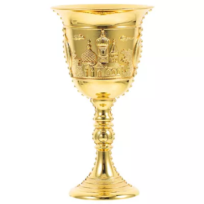 Buy Vintage Drinking Wine Goblet Embossed Metal Goblet Glassware Red Wine Glass Cup • 8.69£