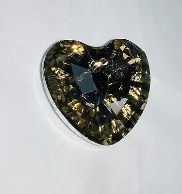 Buy Faceted GLASS HEART Charm PENDANT Crystal Effect Jewellery Making Necklace Gift • 2£