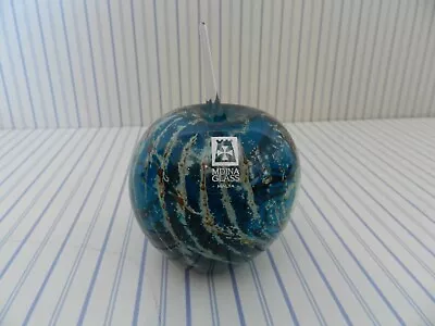Buy Vintage Maltese Mdina Glass Apple Paperweight, Labelled + Signed • 4.99£