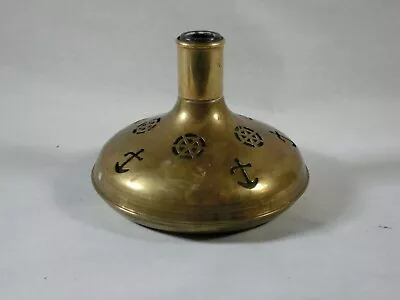 Buy Antique Brass And Glass Ships Decanter (1070) • 24£