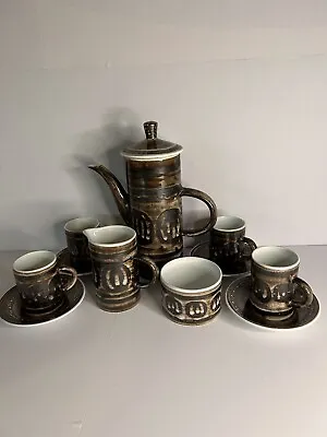 Buy The Monastery Rye Cinque Ports, Brown  Pottery Coffee Set Vintage 1970's • 20£