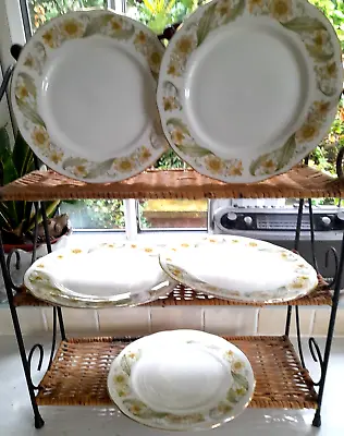 Buy Beautiful Vintage Duchess Bone China  Greensleeves  Design Five Dessert Plates • 14.99£