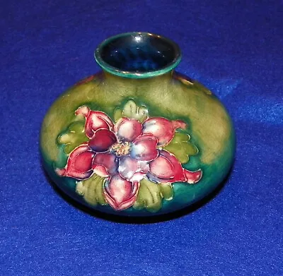 Buy WOW!!! Gorgeous Circa 1936-1946 WMoorcroft Pottery BlueGreen Raised Floral Vase • 240.28£