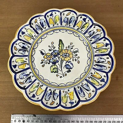 Buy Vintage Talavera Pottery Scalloped Wall Plate Signed Simora Dini 1966 • 24.95£