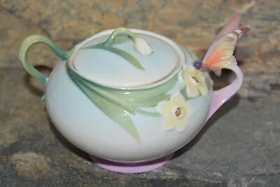 Buy Franz Porcelain China Papillon Butterfly Sugar Bowl/Jar By Jen Woo • 19.99£