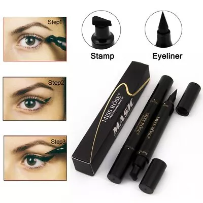 Buy Black Winged Wing Eyeliner Stamp Waterproof Eye Liner Pencil Liquid MISS ROSE • 3.48£