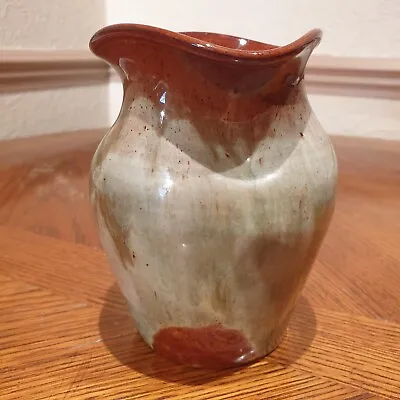 Buy Ewenny Pottery Vase Handmase From Wales Green And Brown 12.5cm High • 9.99£