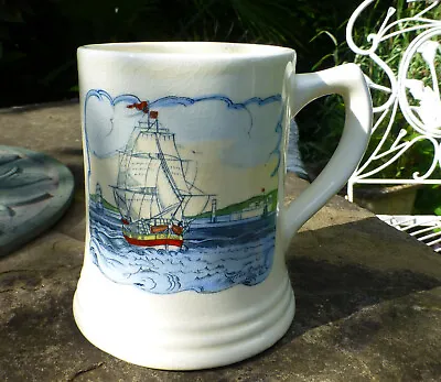 Buy Rare Vintage Plichta Mug / Tankard Decorated With Sailing Ship - Intersting Find • 50£