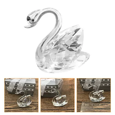 Buy  Glass Flower Wedding Decorations For Tables Crystal Ornaments Swan • 5.99£