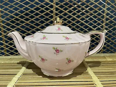 Buy Beautiful Sadler 2353 Vintage Teapot  Pink Roses Design & Gold Gilding • 50£