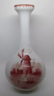 Buy Mt Washington Delft Ware Brunswick Red  Art Glass Vase  • 28.35£