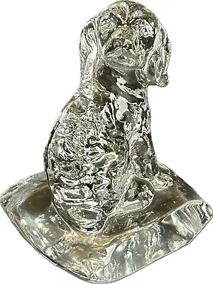 Buy Glass Puppy Dog On Pillow Figurine Nachtmann Bleikristall 24% Germany • 28.76£