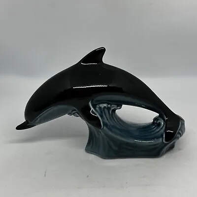 Buy Poole Pottery Blue Glaze Dolphin Ceramic Figurine 17cm X 12cm X 7cm • 7.80£