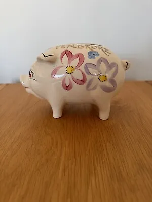 Buy Vintage Arthur Wood Hand Painted Pottery Piggy Bank Money Box - Pembroke • 5£