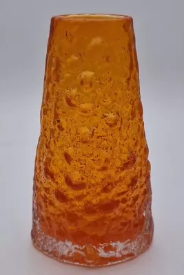 Buy WHITEFRIARS GLASS TANGERINE VOLCANO VASE By GEOFFREY BAXTER C.1970's  - PERFECT • 155£