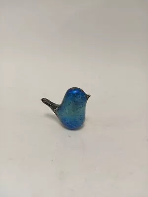 Buy Small Iridescent Blue Purple Glass Bird Paperweight Ornament Rare Unique Vintage • 9.99£