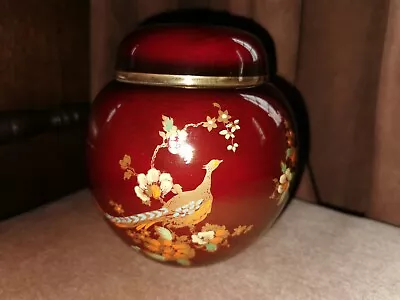 Buy Vintage Carlton Ware Rouge Royale  Birds Of Paradise  Lidded Ginger Jar   • 34.99£