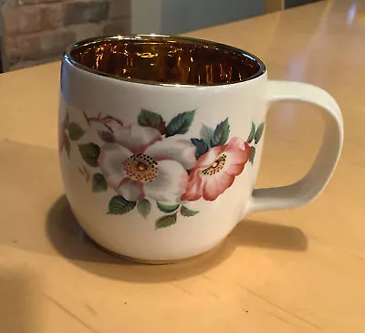 Buy Vintage Prinknash Pottery Wild Rose Tea Mug With ‘Gold Interior  7.2cm/2.8” Tall • 4.99£
