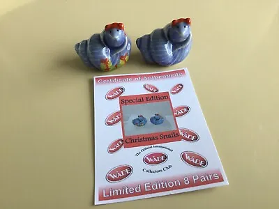 Buy Wade Whimsies Very Rare Christmas Snails X2-special Edition Limited Of 8 Pairs • 60£