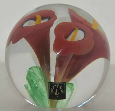 Buy Langham Glass Lily Paperweight • 12£