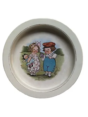 Buy Child Dish Grace Drayton DOLLY DINGLE Buffalo Pottery Campbell Soup 1919 WW1 Era • 79.60£