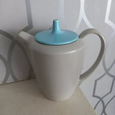 Buy Vintage Poole Pottery Twintone Sky Blue Dove Grey Coffee / Water Pot • 5£