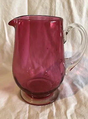 Buy Antique Victorian/Vintage Cranberry Glass Jug • 5£