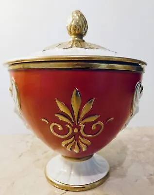 Buy Zaccaganini Lidded Jar, Dish, Bowl Cherubs & Gold Detailing Italy Vintage /RARE • 47.08£