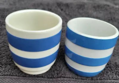 Buy 2 T.G. Green Gresley Cornishware White And Blue Small Cups. • 28.77£