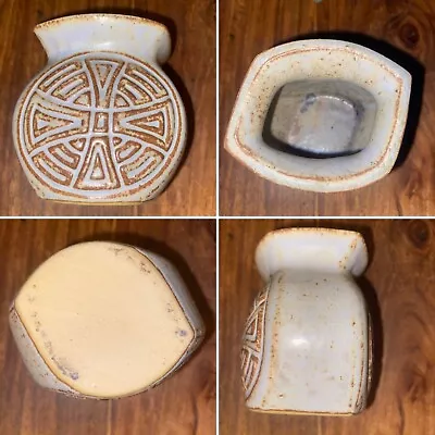 Buy Studio Pottery Prykernow Cornwall Small Pot Celtic Cross Cripplesease • 28.90£